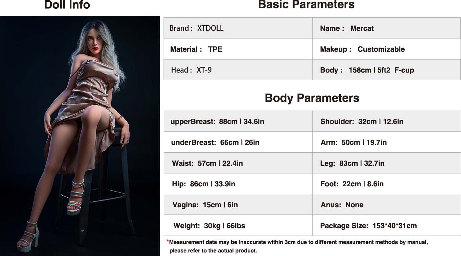 XT-9 Body parameters